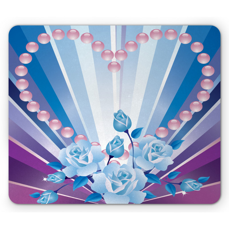 Valentines Roses Heart Mouse Pad