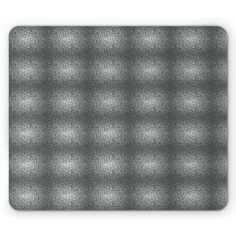 Floral Strokes in Greyscale Mouse Pad