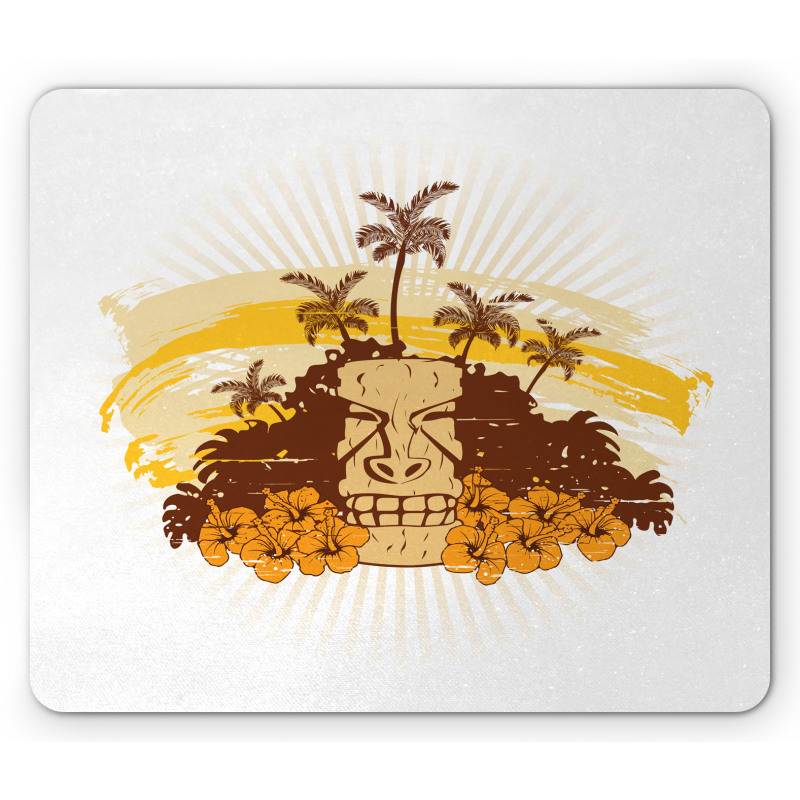 Retro Tropical Tiki Mouse Pad