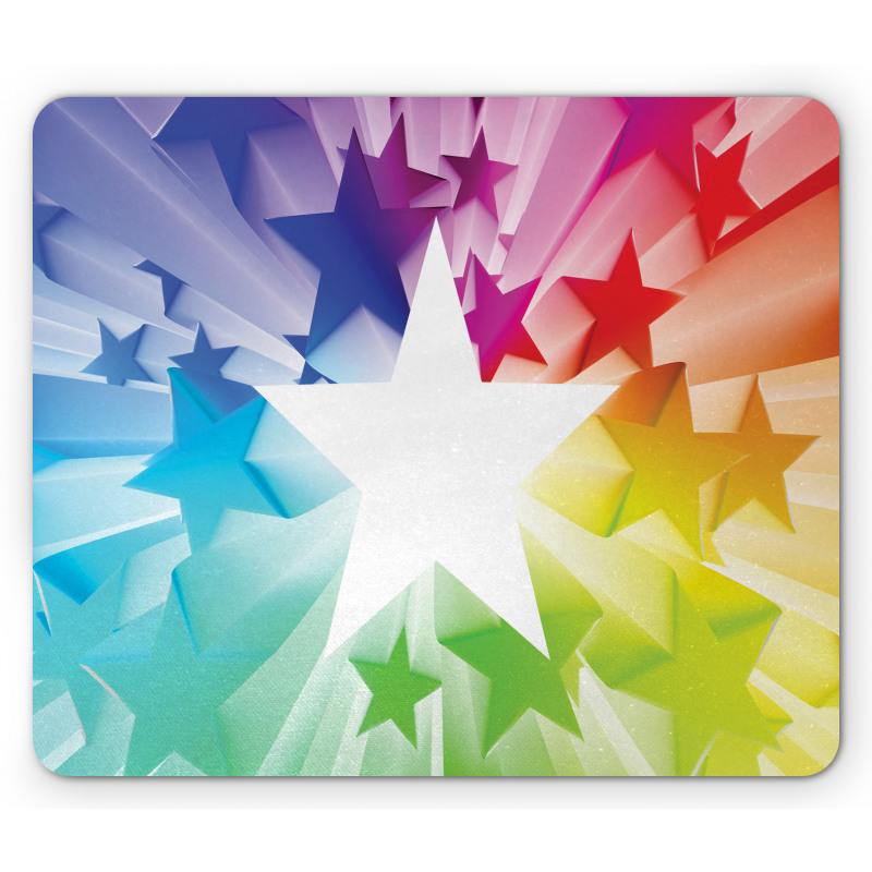 Rainbow Colors Burst Mouse Pad