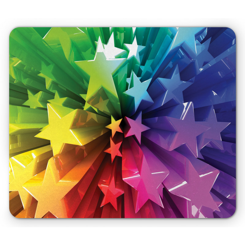 Cheerful Burst of Stars Mouse Pad