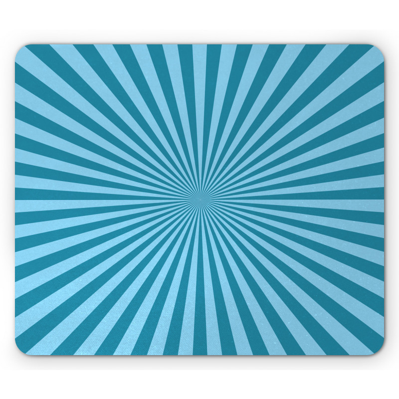 Monochrome Nostalgic Rays Mouse Pad