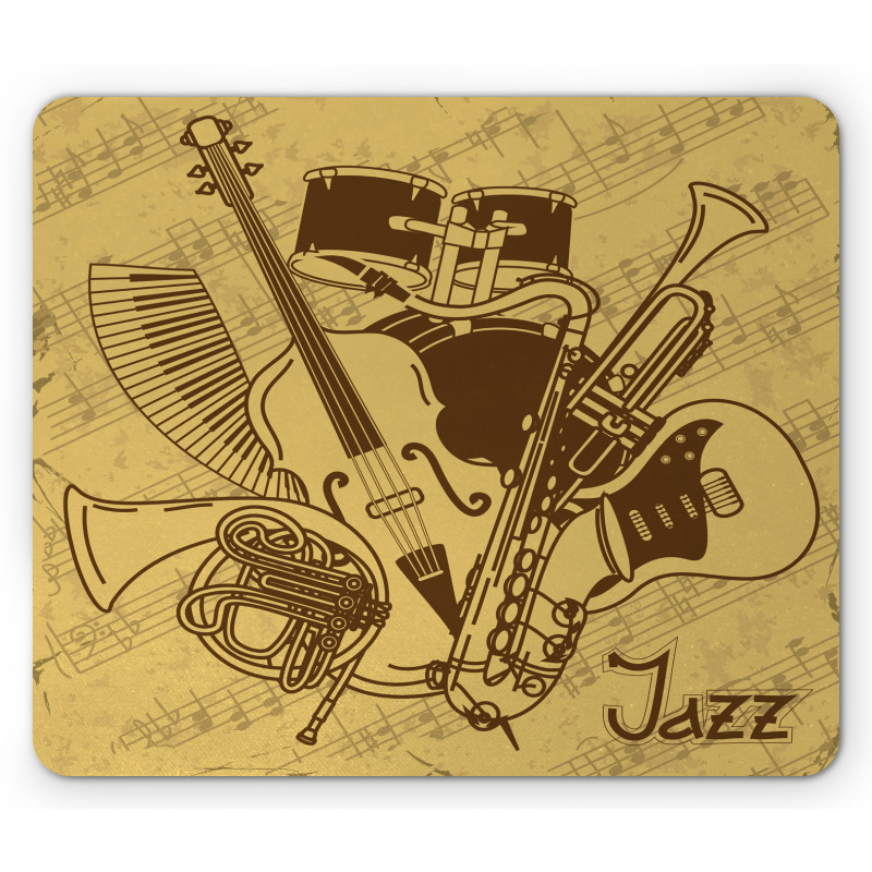 Jazz Music Equipments Mouse Pad