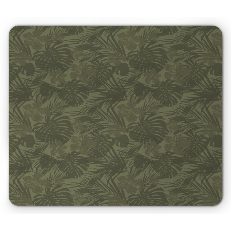 Monochrome  Leaves Mouse Pad