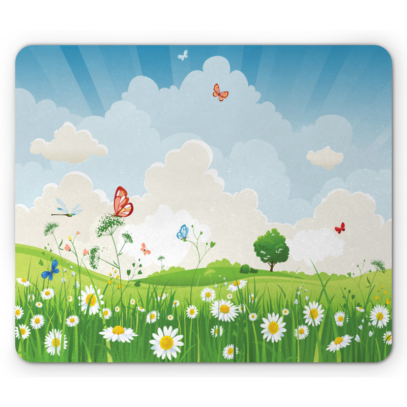 Spring Time Sunny Landscape Mouse Pad