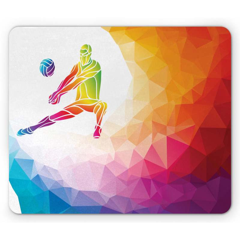 Polygonal Geometric Man Mouse Pad