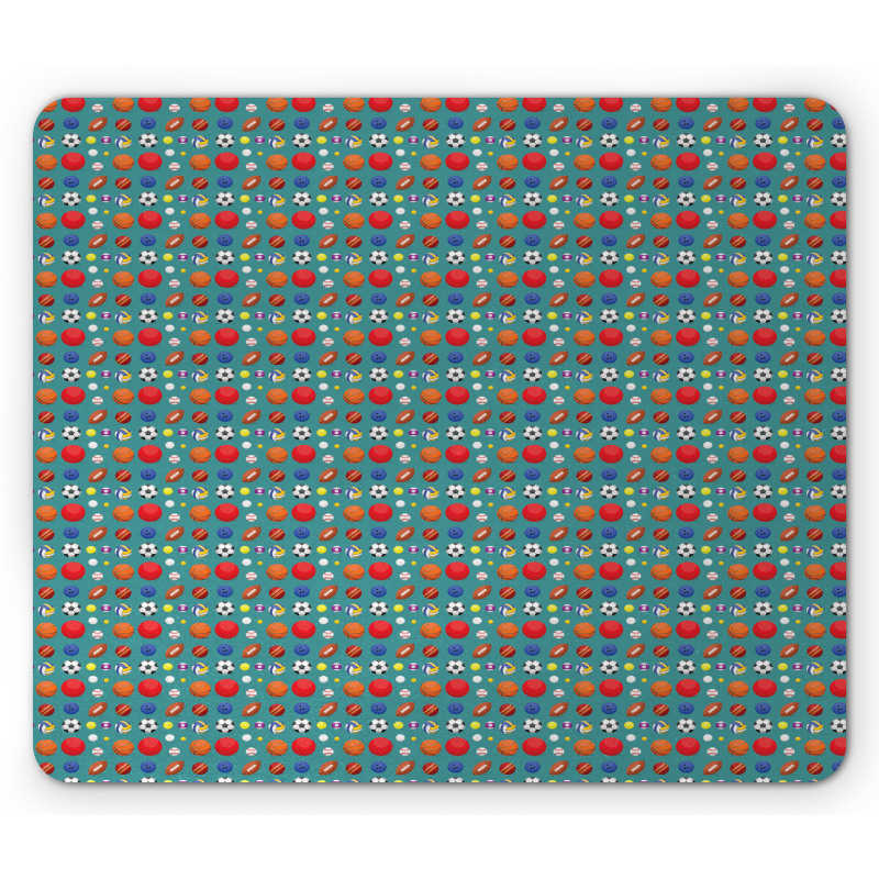 Colorful Various Balls Design Mouse Pad