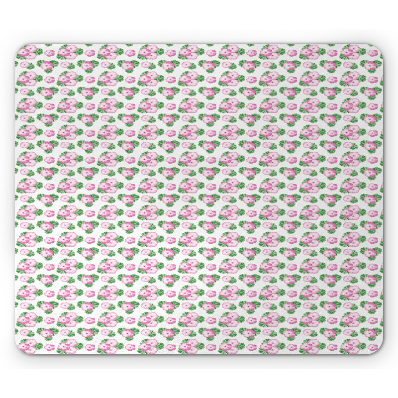 Vintage Repeated Flowers Mouse Pad