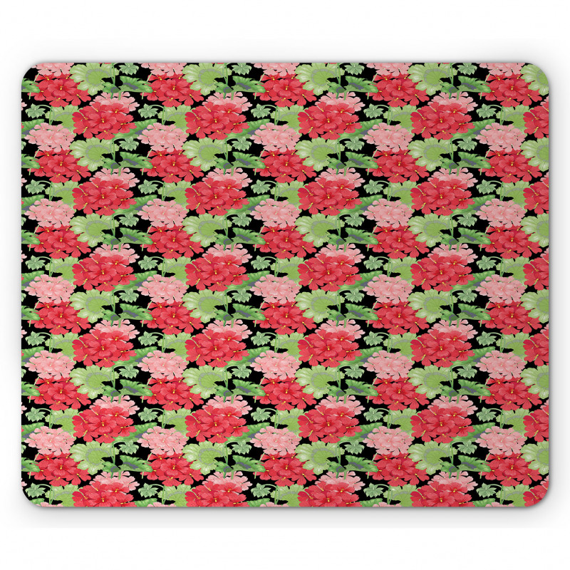 Victorian Flowers Leaves Mouse Pad