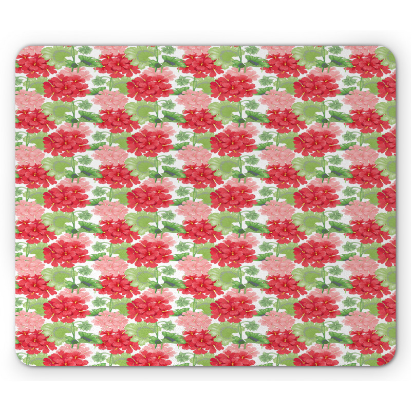 Flowers on Plain Back Mouse Pad