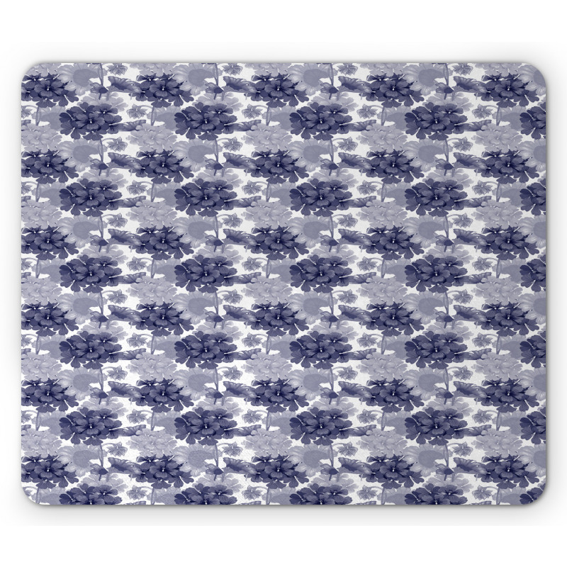 Flowers in Cold Tones Mouse Pad