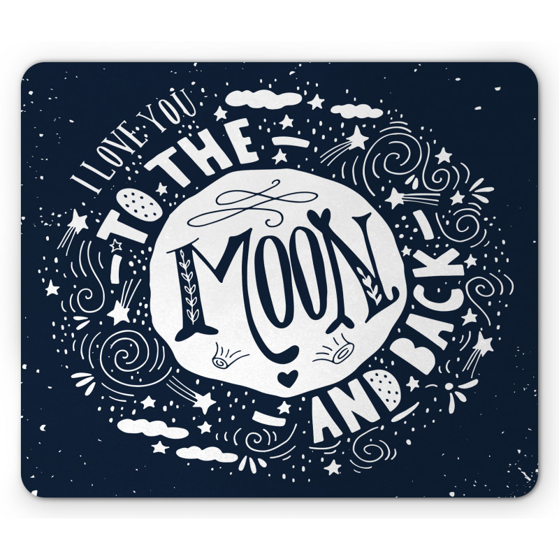 Celestial Bodies Clouds Art Mouse Pad