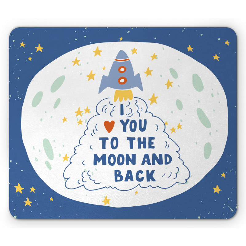 Space Travel Cloud Stars Mouse Pad