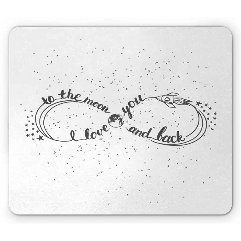 Endless Loop Stars Moon Mouse Pad