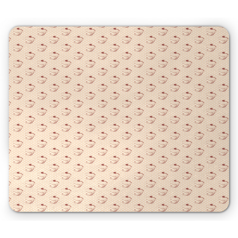 Cherry Whipped Cream Cupcake Mouse Pad