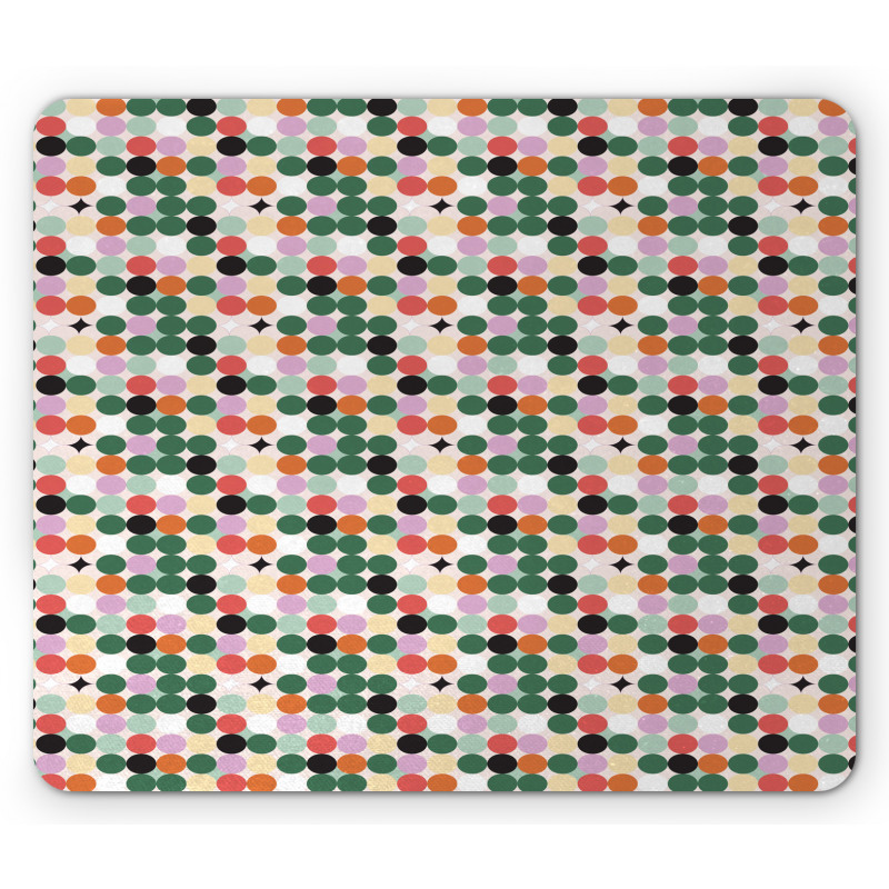 Motley Circles Rounds Motif Mouse Pad