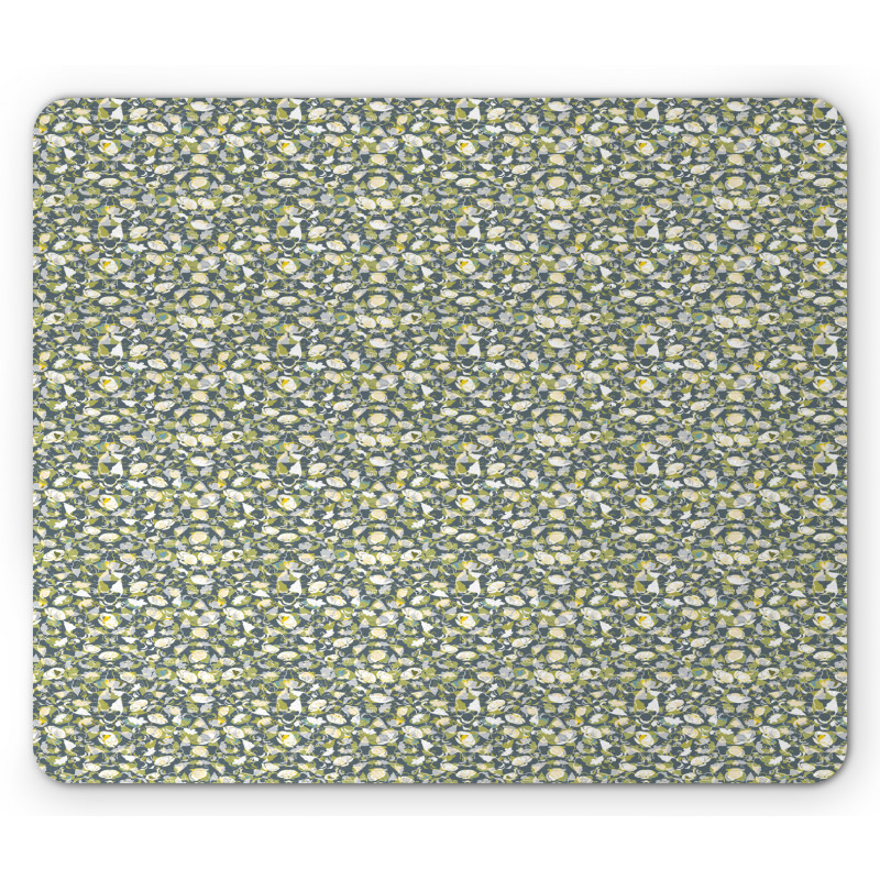 Butterflies Flowers Motif Mouse Pad