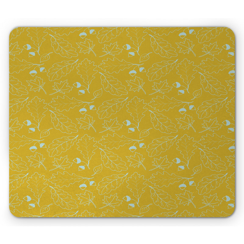 Oak Leaf Ahorn Trees Sketch Mouse Pad