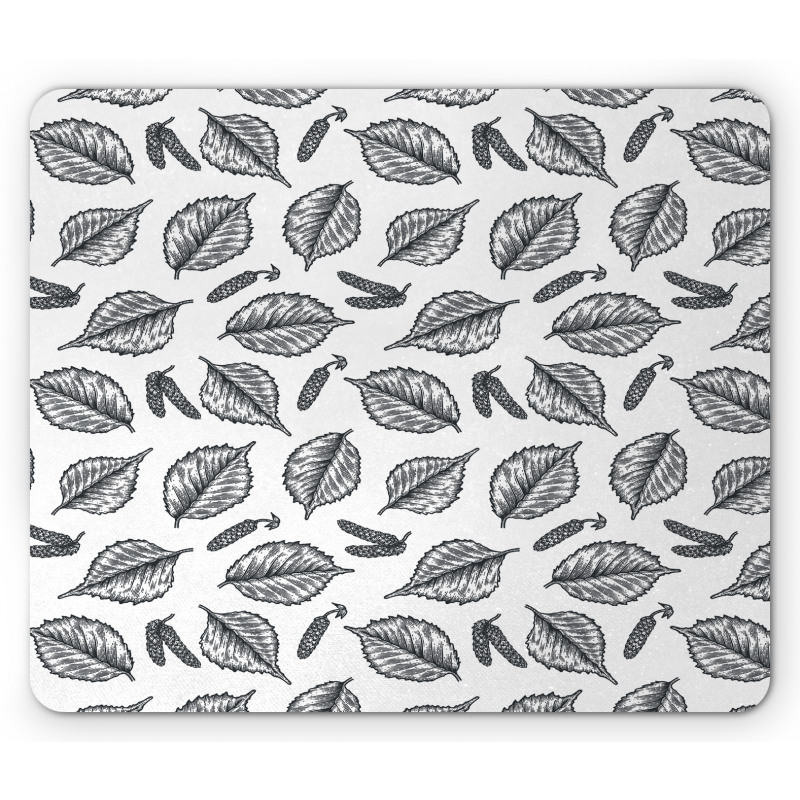 Birch Detail Sketch Foliage Mouse Pad