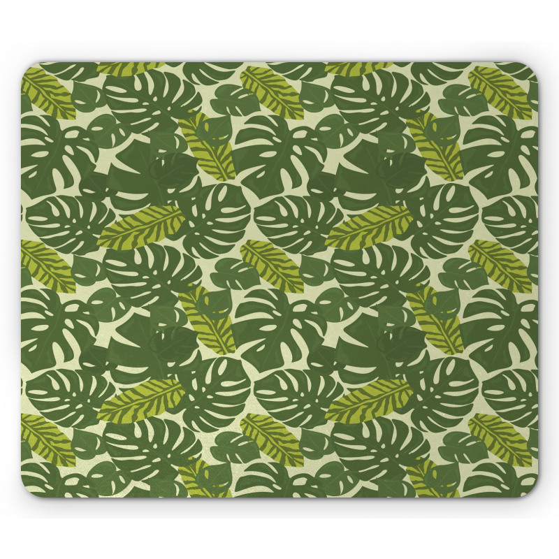 Exotic Forest Monstera Leaf Mouse Pad