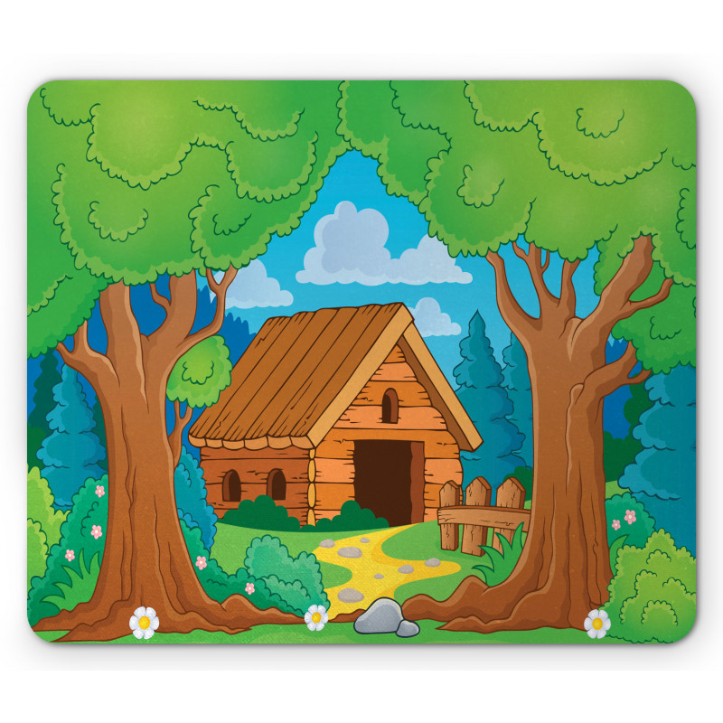 Wooden Shed in Forest Mouse Pad