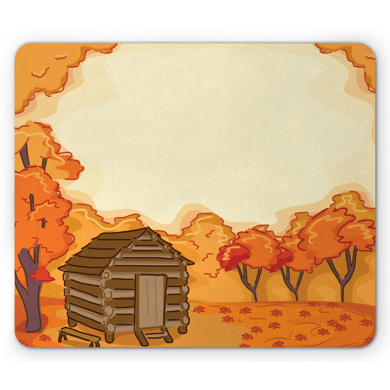 Lodge and Maple Trees Mouse Pad