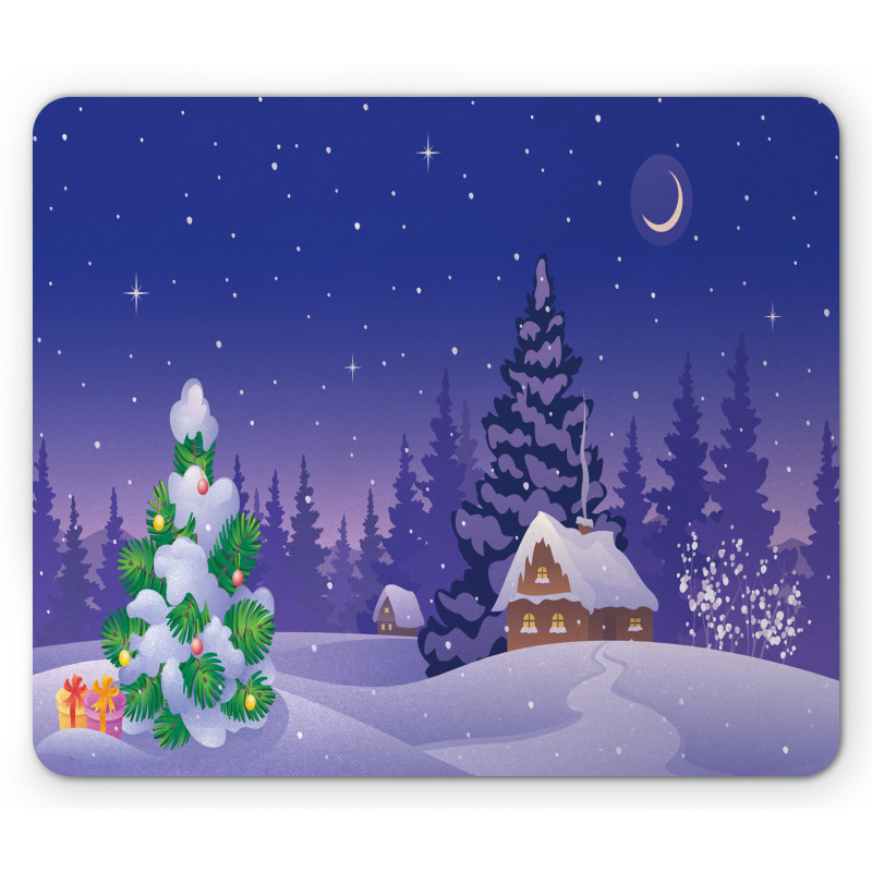 Cabin Covered with Snow Mouse Pad