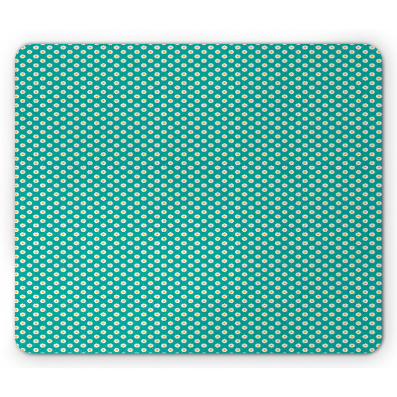 Simple Daisy Motifs Art Mouse Pad