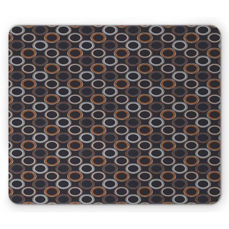 Ethnic Circle Dot Mouse Pad