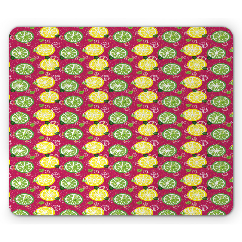 Sliced Citrus Lime Cubes Mouse Pad