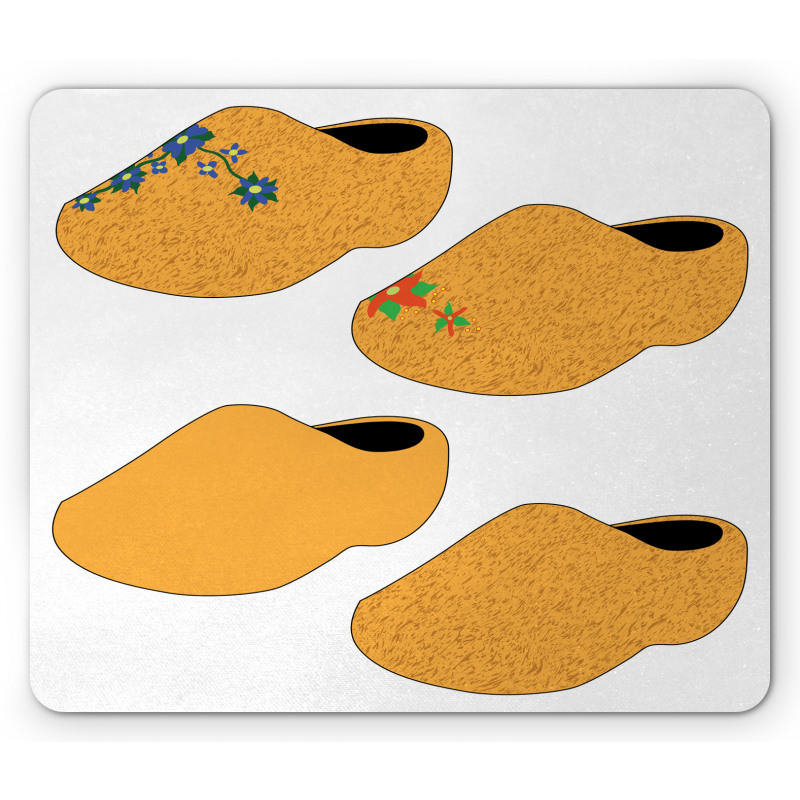 Traditional Wooden Shoes Art Mouse Pad