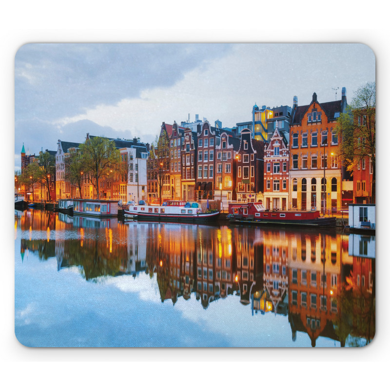 Dutch Houses and Amstel River Mouse Pad