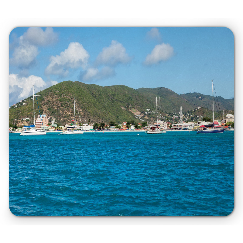 Coast of Sint Marteen Island Mouse Pad