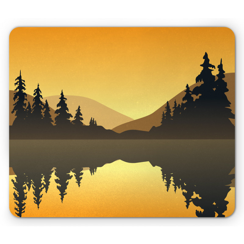 Calm Waters Hills Forest Mouse Pad