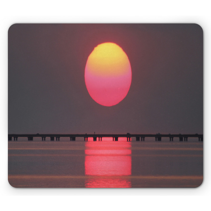 Simple Sunset Scenery Mouse Pad