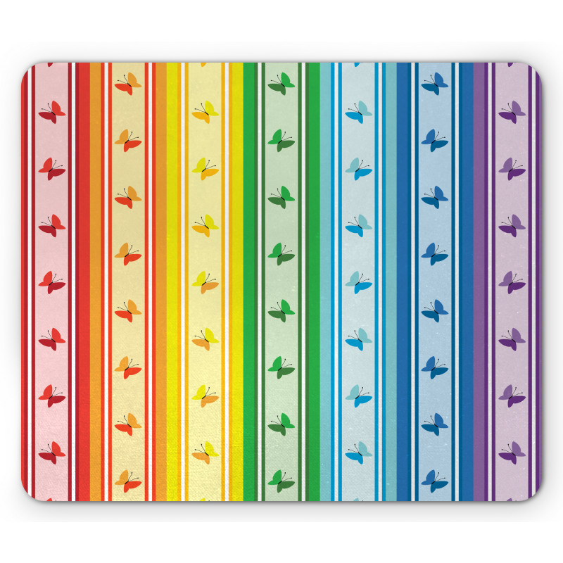 Stripe Rainbow Pattern Mouse Pad