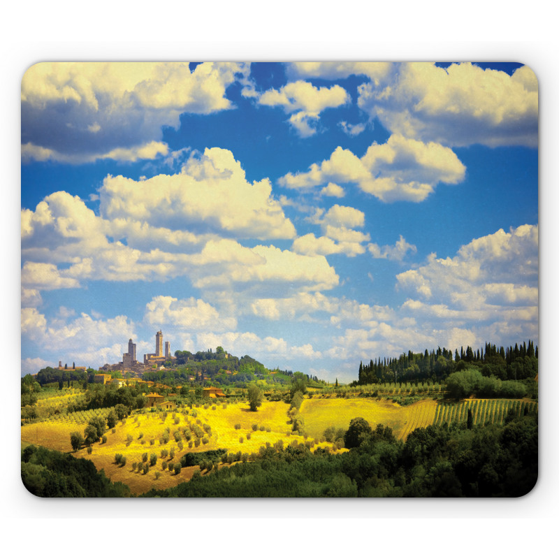 Historic Village Scenery Mouse Pad