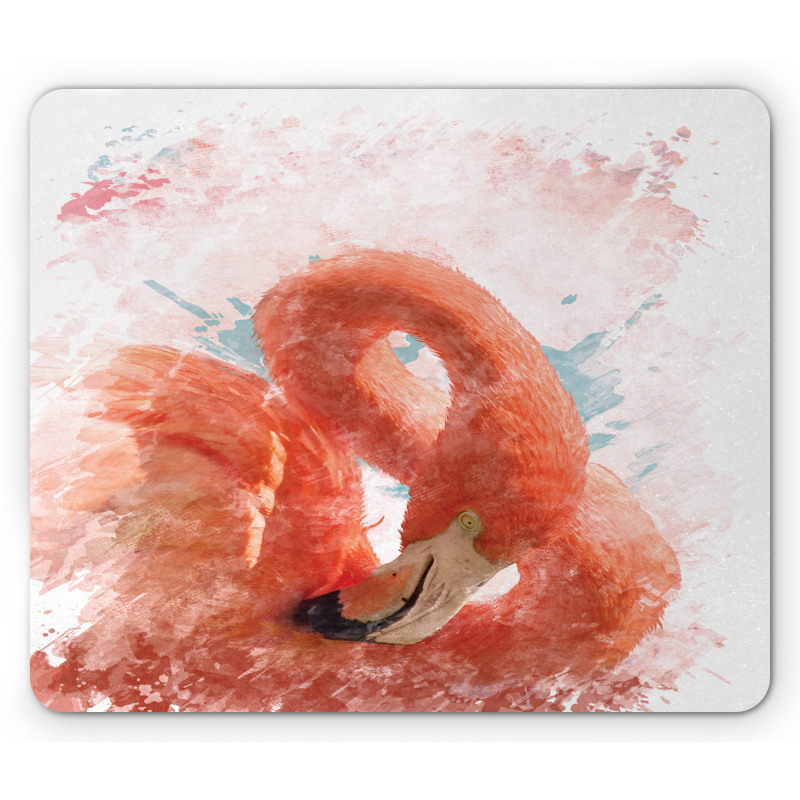 Exotic Bird Watercolor Mouse Pad