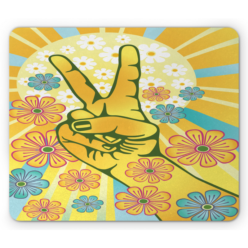 Peace Flowers Mouse Pad