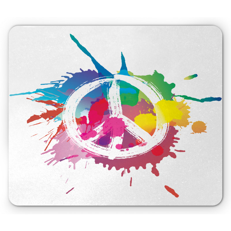 Grunge Pacifism Theme Mouse Pad
