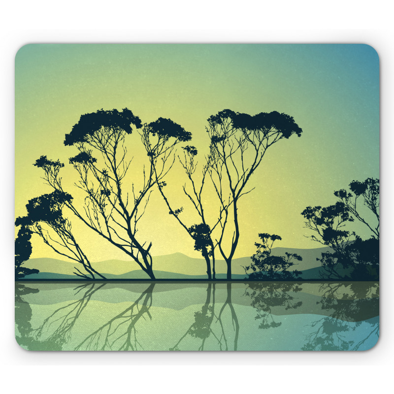 Tree Silhouettes Scenic Mouse Pad
