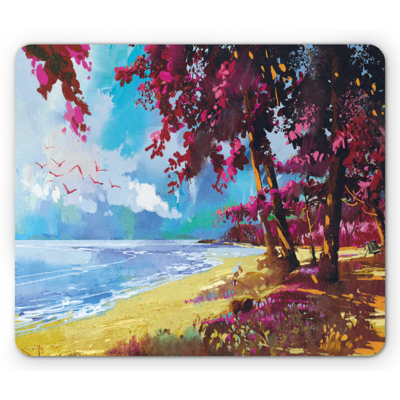 Summer Blossom Trees Mouse Pad