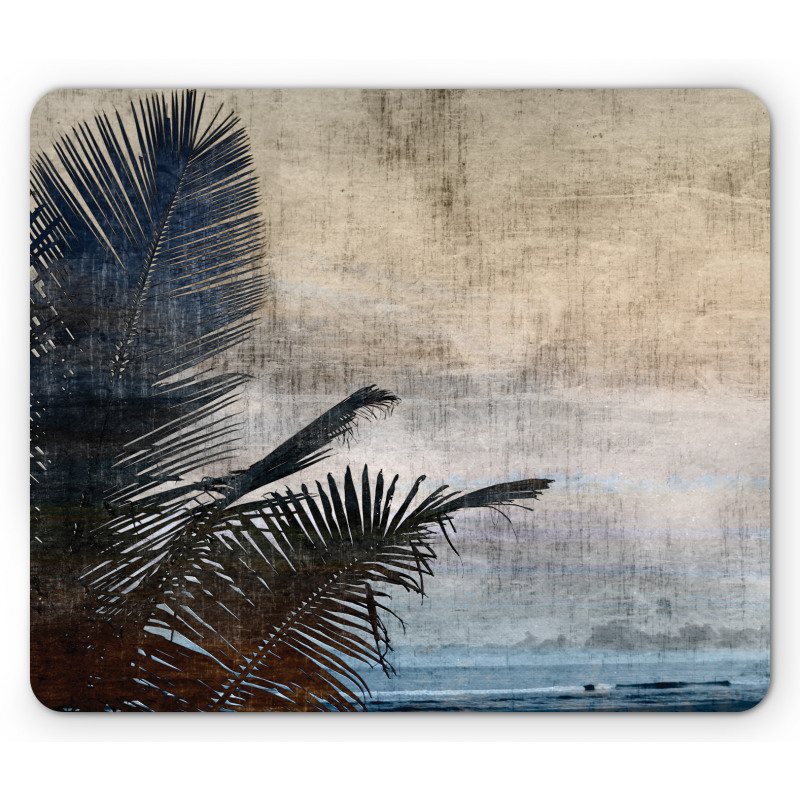 Grunge Palm Trees Art Mouse Pad