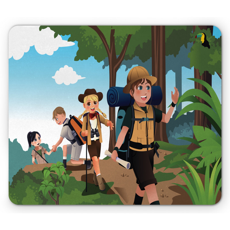 Trip Scout Camping Crowd Mouse Pad