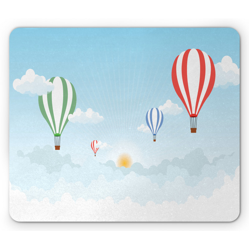 Over Cloud Vehicles Mouse Pad