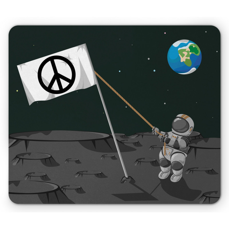 Astronaut Setting a Flag Mouse Pad