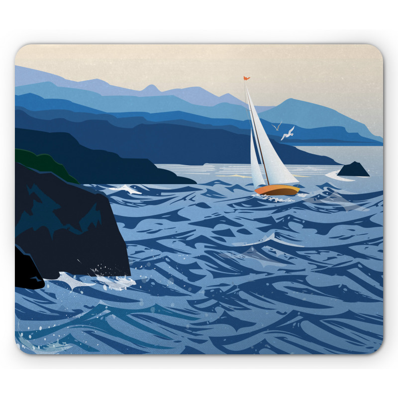 Sailboat on Water Outdoor Mouse Pad