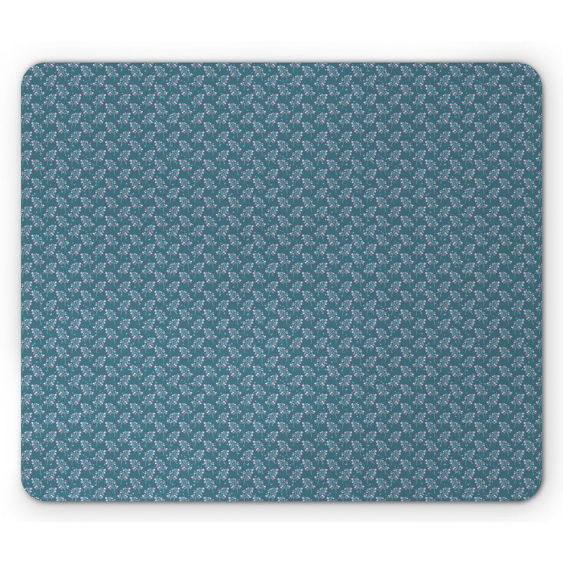 Dotted Petals Branches Art Mouse Pad