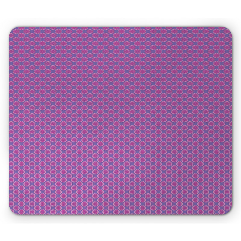 Funky Round Floral Motif Mouse Pad