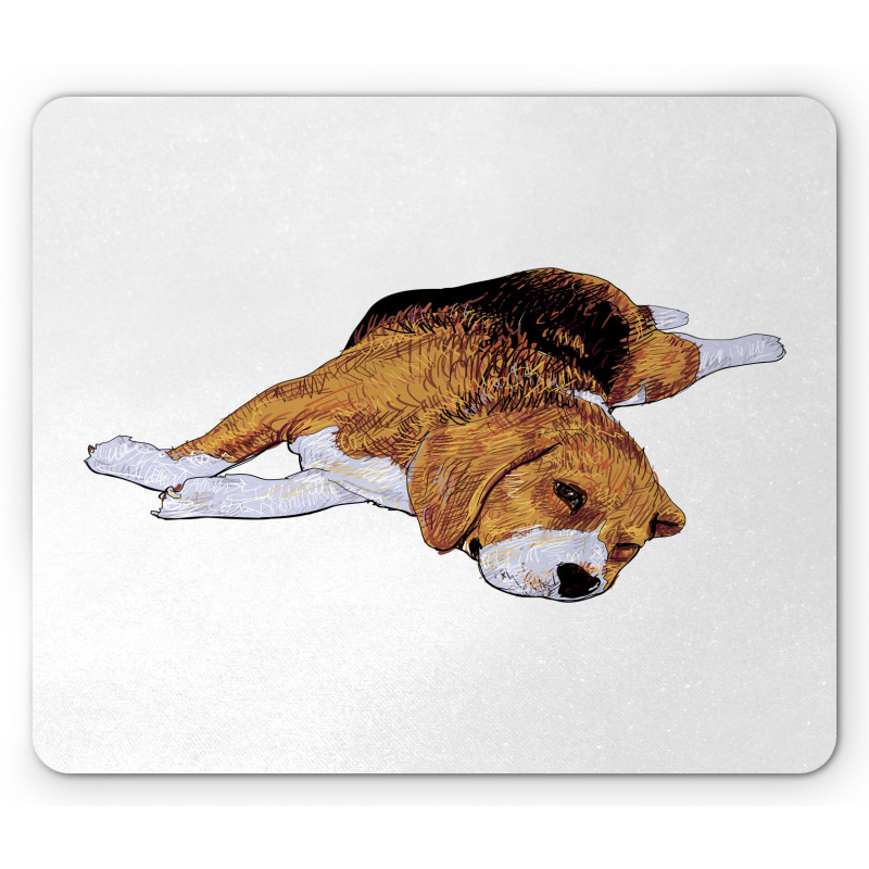 Before Falling Asleep Dog Mouse Pad